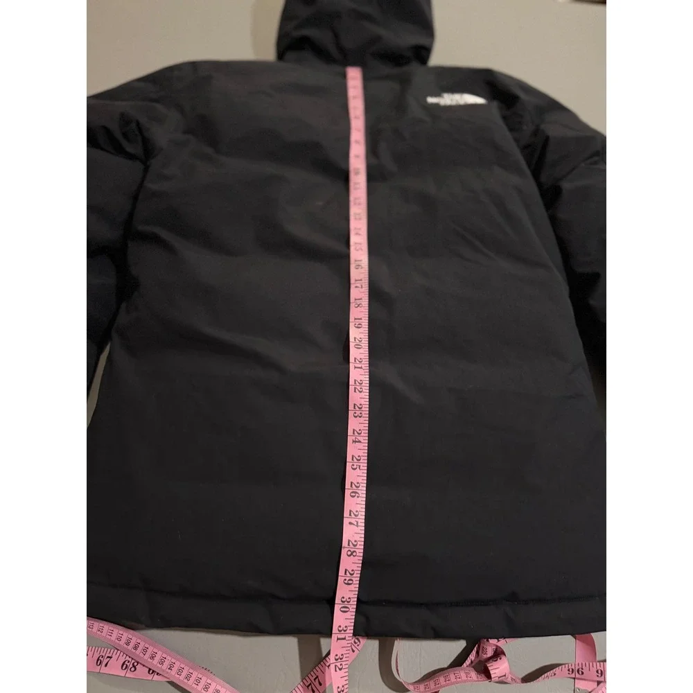 The North Face Down Parka Mens Small Black 550-Fill DryVent Hooded Jacket‎